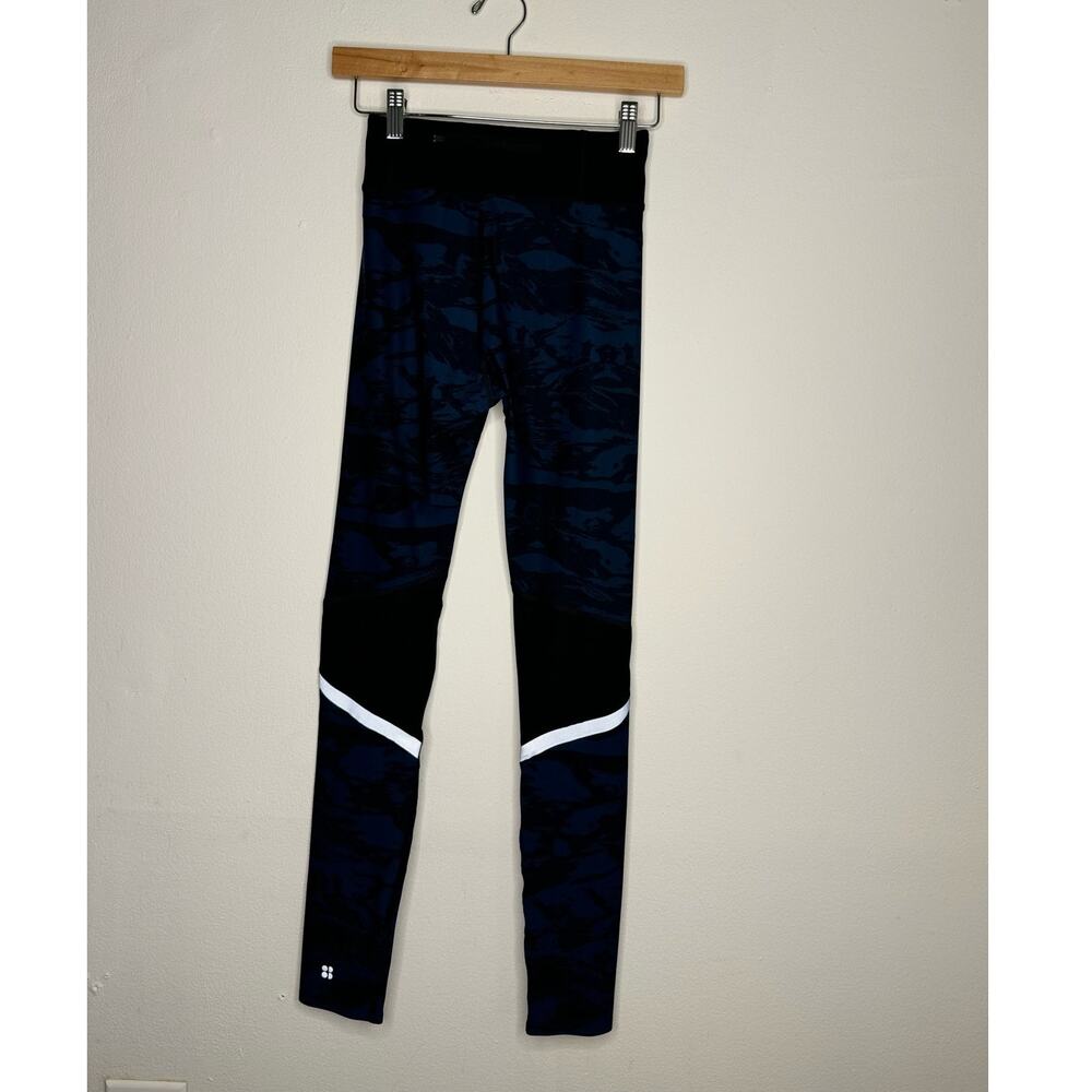 Sweaty Betty Women's XS Workout Leggings Blue with back pocket